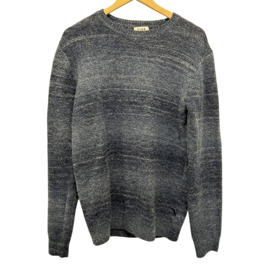ROWM Fuzzy Soft Knit Men’s M Striped Sweater Closet Staple Classic Grandpacore